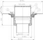 Preview: Dachablauf DN110 mit Klemmelement. Begehbar - 148x148mm / 137x137mm  HL62B/1